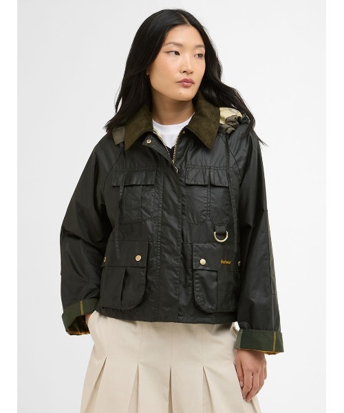 Barbour(バブアー)の「Liza ワックスコットン ジャケット(レディース)(ブルゾン・レディース・オリーブ/ブラック/ベージュ・10/8)」の3枚目の写真
