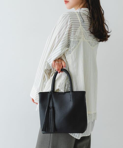 RODE SKO（ロデスコ）の「タッセル軽量2WAYプチトートバッグ（トートバッグ・レディース・グレー系その他/ブラック/ミント/ライトブルー/イエロー系その他・ONE）」の8枚目の写真