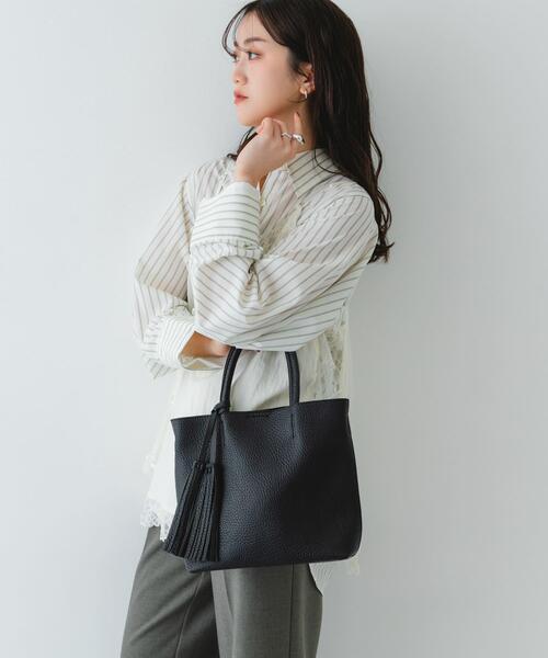 RODE SKO（ロデスコ）の「タッセル軽量2WAYプチトートバッグ（トートバッグ・レディース・グレー系その他/ブラック/ミント/ライトブルー/イエロー系その他・ONE）」の9枚目の写真