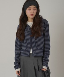 MUHET（ミュエータ）の「zip-up long tee hoodie / ジップアップロンTフーディ（パーカー）」