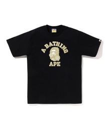 JAPANESE INDIGO ART CAMO COLLEGE TEE