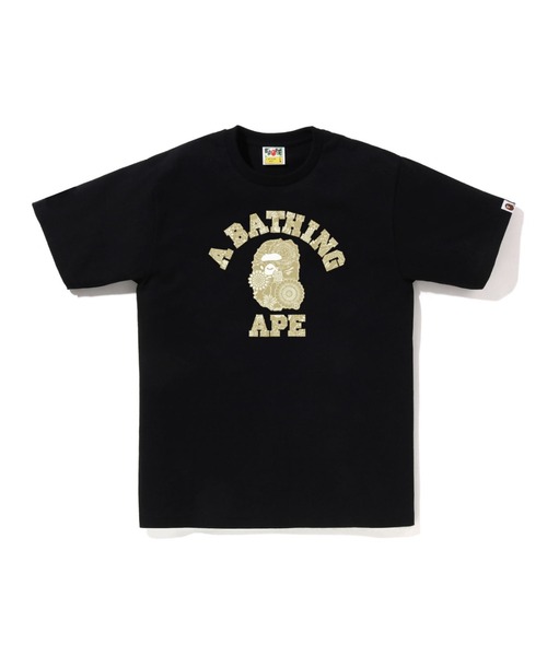 A BATHING APE（アベイシングエイプ）の「JAPANESE INDIGO ART CAMO COLLEGE TEE（Tシャツ/カットソー・メンズ・ブラック×ブルー/ブラック系その他/ホワイト系その他2/ホワイト×ネイビー・SMALL/XXX-LARGE/MEDIUM/XX-LARGE/LARGE/X-LARGE）」の3枚目の写真