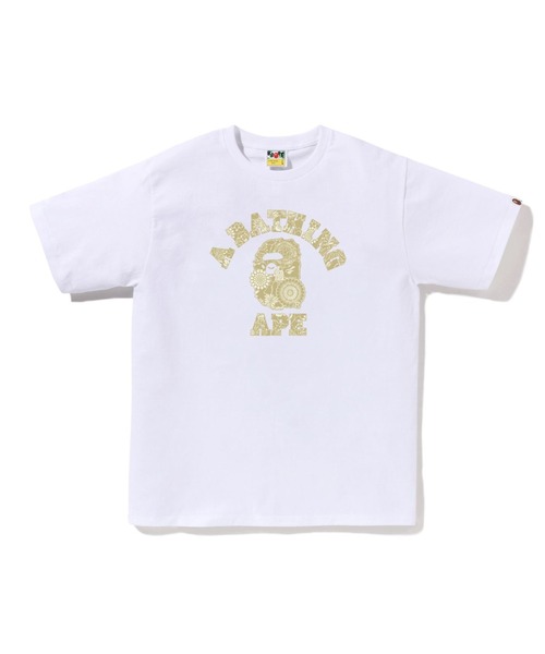 A BATHING APE（アベイシングエイプ）の「JAPANESE INDIGO ART CAMO COLLEGE TEE（Tシャツ/カットソー・メンズ・ブラック×ブルー/ブラック系その他/ホワイト系その他2/ホワイト×ネイビー・SMALL/XXX-LARGE/MEDIUM/XX-LARGE/LARGE/X-LARGE）」の2枚目の写真