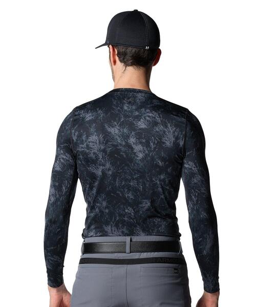 UNDER ARMOUR（アンダーアーマー）の「UAヒートギア フィッティド ノベルティ クルーネック  シャツ（ゴルフ/メンズ）（Tシャツ/カットソー・メンズ・ブラック・L/M/XL/2XL/S/3XL）」の2枚目の写真