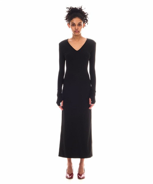 BEEDEN(ビーデン)の「STRETCH FIT LONG DRESS(ワンピース・レディース・レッド/ブラック・FREE)」の1枚目の写真