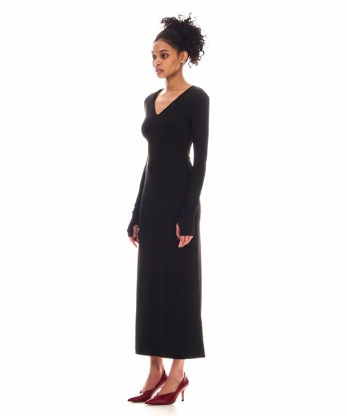 BEEDEN(ビーデン)の「STRETCH FIT LONG DRESS(ワンピース・レディース・レッド/ブラック・FREE)」の5枚目の写真