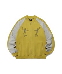 NICE GHOST CLUB（ナイスゴーストクラブ）の「DANCE OF NICEGHOST SWEAT VARSITY JACKET_MUSTARD(NG2ESUM482A)（スタジャン）」