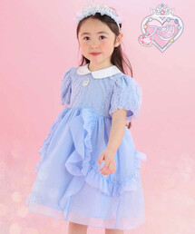 SLAP SLIP | 【スラプリ】オーガンジーパフスリーブワンピース(90~130cm)(ワンピース)