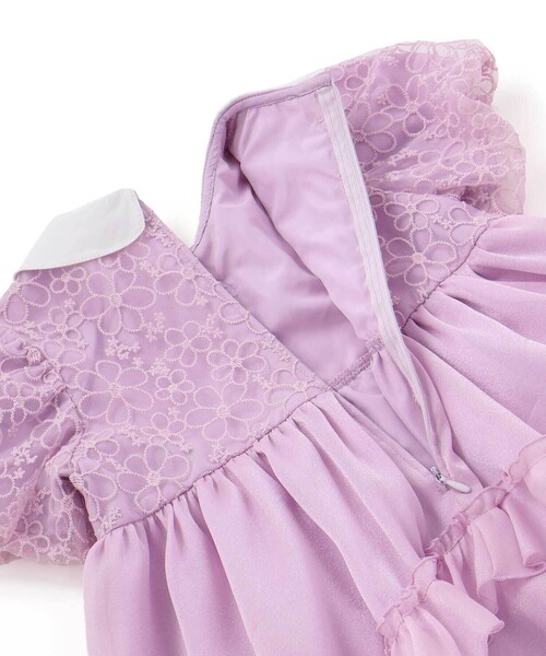 SLAP SLIP（スラップスリップ）の「【スラプリ】オーガンジーパフスリーブワンピース(90~130cm)（ワンピース・キッズ・パープル/ブルー・130cm/110cm/100cm/120cm/90cm）」の14枚目の写真