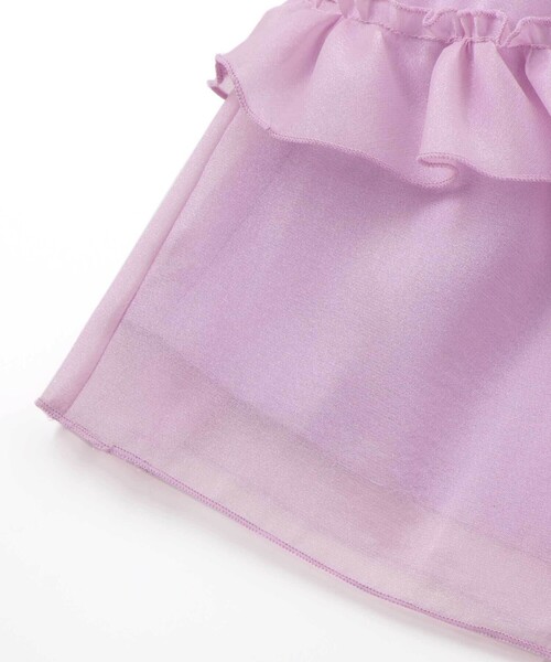 SLAP SLIP（スラップスリップ）の「【スラプリ】オーガンジーパフスリーブワンピース(90~130cm)（ワンピース・キッズ・パープル/ブルー・130cm/110cm/100cm/120cm/90cm）」の17枚目の写真