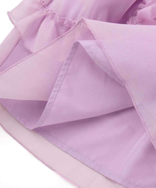 SLAP SLIP（スラップスリップ）の「【スラプリ】オーガンジーパフスリーブワンピース(90~130cm)（ワンピース・キッズ・パープル/ブルー・130cm/110cm/100cm/120cm/90cm）」の18枚目の写真
