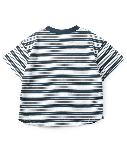 apres les cours（アプレレクール）の「ALCロゴボーダーTシャツ（Tシャツ/カットソー・キッズ・グリーン/ピンク/ベージュ・130/120/110/100/90/80）」の15枚目の写真