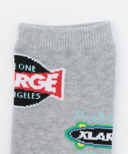 XLARGE KIDS（エクストララージキッズ）の「ミックスロゴ クルーソックス（ソックス/靴下・キッズ・レッド/トップグレー/ブラック・13-15cm/19-21cm/17-19cm/15-17cm）」の4枚目の写真