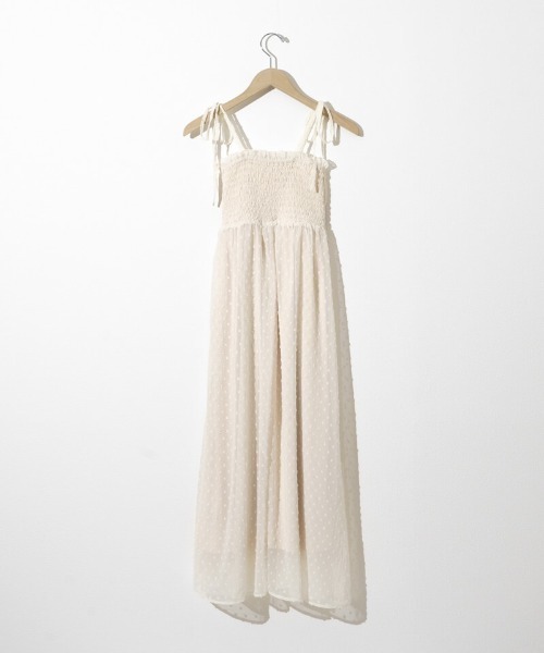 flower（フラワー）の「エアリードットワンピース（ワンピース・レディース・アイボリー/ブラック・FREE）」の5枚目の写真