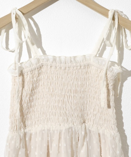 flower（フラワー）の「エアリードットワンピース（ワンピース・レディース・アイボリー/ブラック・FREE）」の6枚目の写真