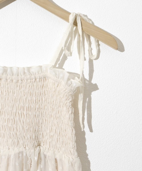 flower（フラワー）の「エアリードットワンピース（ワンピース・レディース・アイボリー/ブラック・FREE）」の7枚目の写真