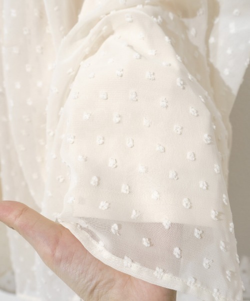 flower（フラワー）の「エアリードットワンピース（ワンピース・レディース・アイボリー/ブラック・FREE）」の10枚目の写真