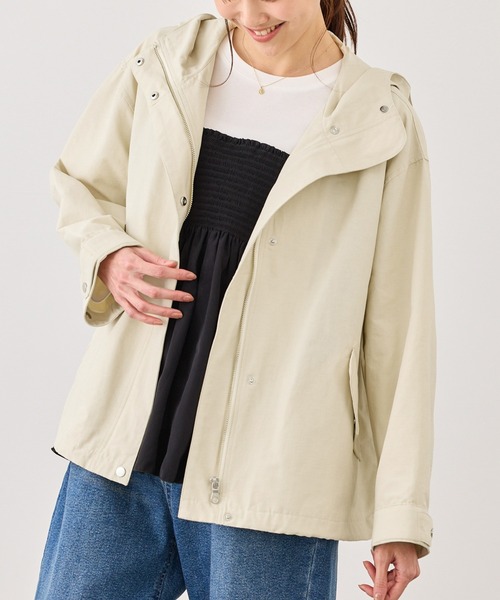 ROPE' PICNIC（ロペピクニック）の「ベーシックマウンテンパーカー スプリングコート/撥水（マウンテンパーカー・レディース・チャコールグレー/ダークブラウン/ネイビー/キナリ・FREE）」の2枚目の写真