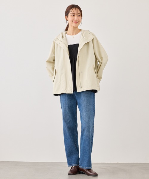 ROPE' PICNIC（ロペピクニック）の「ベーシックマウンテンパーカー スプリングコート/撥水（マウンテンパーカー・レディース・チャコールグレー/ダークブラウン/ネイビー/キナリ・FREE）」の13枚目の写真