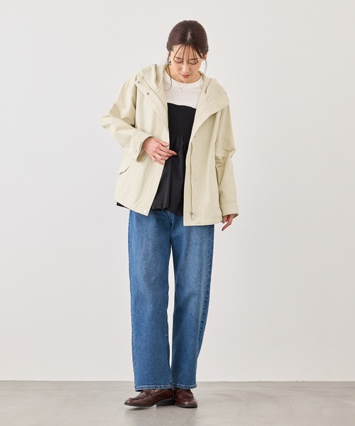 ROPE' PICNIC（ロペピクニック）の「ベーシックマウンテンパーカー スプリングコート/撥水（マウンテンパーカー・レディース・チャコールグレー/ダークブラウン/ネイビー/キナリ・FREE）」の14枚目の写真