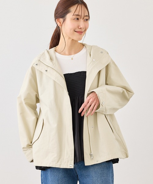 ROPE' PICNIC（ロペピクニック）の「ベーシックマウンテンパーカー スプリングコート/撥水（マウンテンパーカー・レディース・チャコールグレー/ダークブラウン/ネイビー/キナリ・FREE）」の16枚目の写真