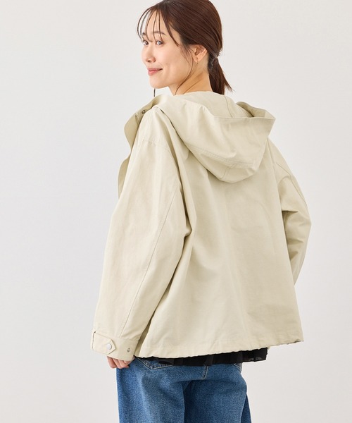 ROPE' PICNIC（ロペピクニック）の「ベーシックマウンテンパーカー スプリングコート/撥水（マウンテンパーカー・レディース・チャコールグレー/ダークブラウン/ネイビー/キナリ・FREE）」の17枚目の写真