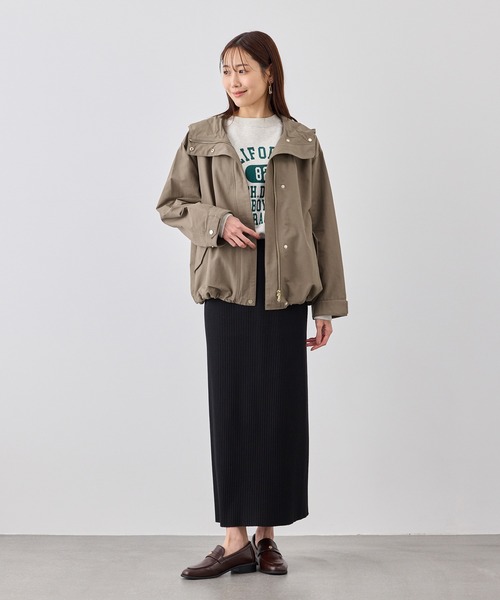 ROPE' PICNIC（ロペピクニック）の「ベーシックマウンテンパーカー スプリングコート/撥水（マウンテンパーカー・レディース・チャコールグレー/ダークブラウン/ネイビー/キナリ・FREE）」の18枚目の写真
