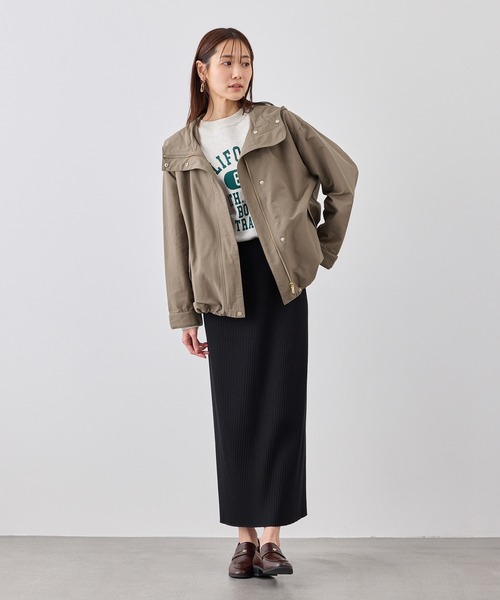 ROPE' PICNIC（ロペピクニック）の「ベーシックマウンテンパーカー スプリングコート/撥水（マウンテンパーカー・レディース・チャコールグレー/ダークブラウン/ネイビー/キナリ・FREE）」の19枚目の写真
