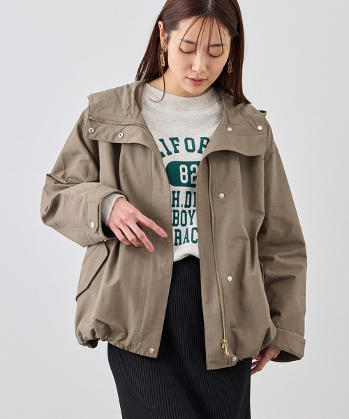 ROPE' PICNIC（ロペピクニック）の「ベーシックマウンテンパーカー スプリングコート/撥水（マウンテンパーカー・レディース・チャコールグレー/ダークブラウン/ネイビー/キナリ・FREE）」の20枚目の写真