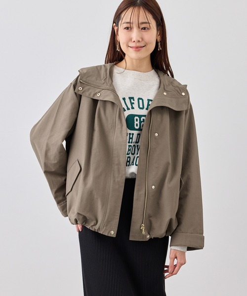 ROPE' PICNIC（ロペピクニック）の「ベーシックマウンテンパーカー スプリングコート/撥水（マウンテンパーカー・レディース・チャコールグレー/ダークブラウン/ネイビー/キナリ・FREE）」の21枚目の写真