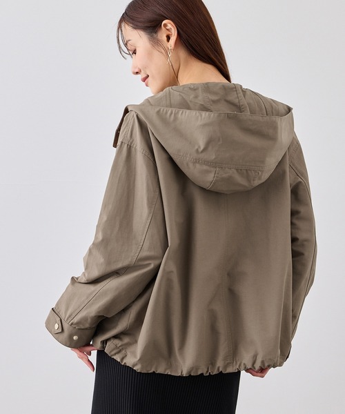 ROPE' PICNIC（ロペピクニック）の「ベーシックマウンテンパーカー スプリングコート/撥水（マウンテンパーカー・レディース・チャコールグレー/ダークブラウン/ネイビー/キナリ・FREE）」の22枚目の写真