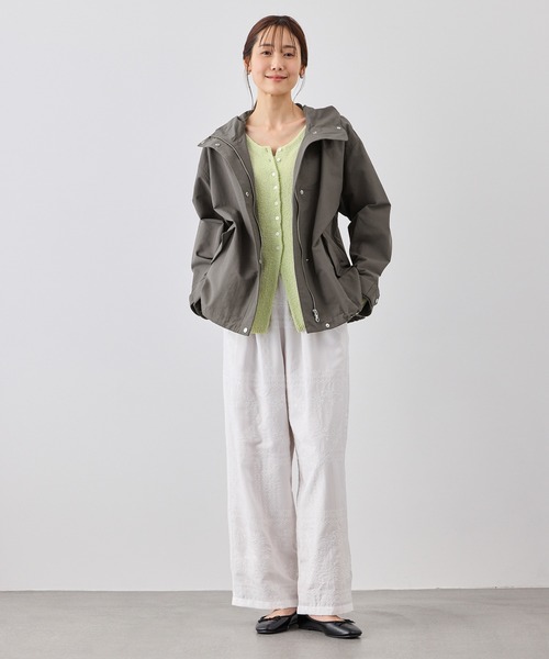 ROPE' PICNIC（ロペピクニック）の「ベーシックマウンテンパーカー スプリングコート/撥水（マウンテンパーカー・レディース・チャコールグレー/ダークブラウン/ネイビー/キナリ・FREE）」の5枚目の写真