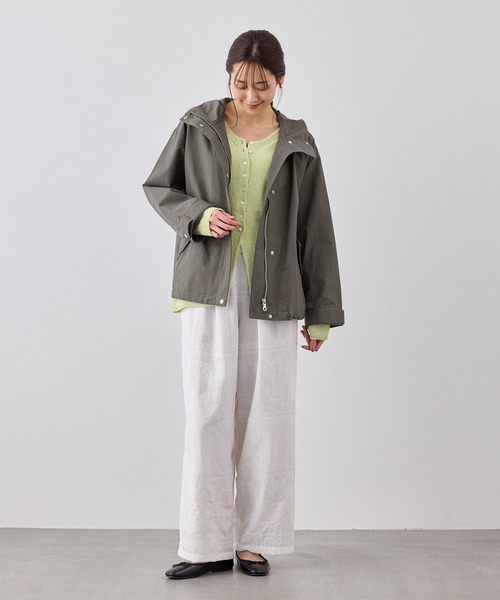 ROPE' PICNIC（ロペピクニック）の「ベーシックマウンテンパーカー スプリングコート/撥水（マウンテンパーカー・レディース・チャコールグレー/ダークブラウン/ネイビー/キナリ・FREE）」の6枚目の写真