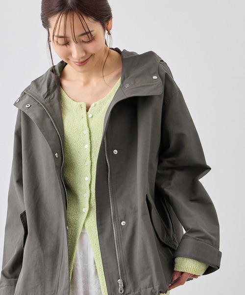 ROPE' PICNIC（ロペピクニック）の「ベーシックマウンテンパーカー スプリングコート/撥水（マウンテンパーカー・レディース・チャコールグレー/ダークブラウン/ネイビー/キナリ・FREE）」の8枚目の写真