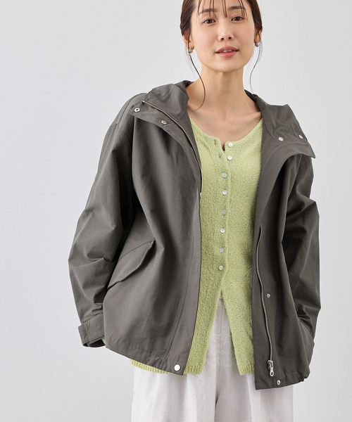 ROPE' PICNIC（ロペピクニック）の「ベーシックマウンテンパーカー スプリングコート/撥水（マウンテンパーカー・レディース・チャコールグレー/ダークブラウン/ネイビー/キナリ・FREE）」の10枚目の写真