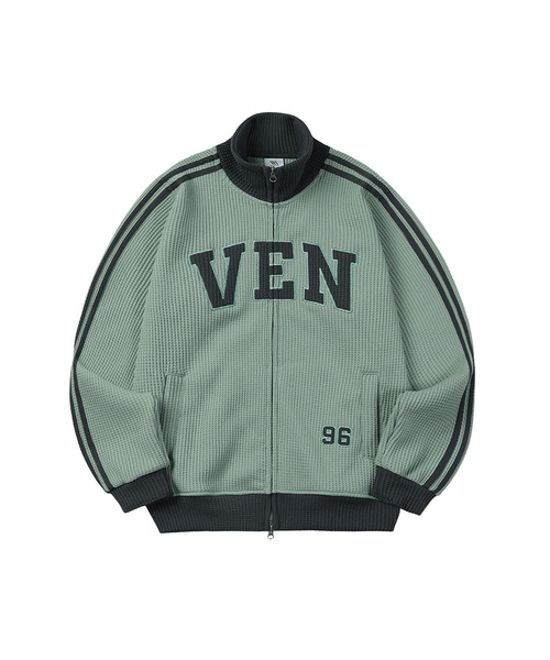 セール】VEN 96 ワッフル配色トラックトップ_ミント（その他トップス