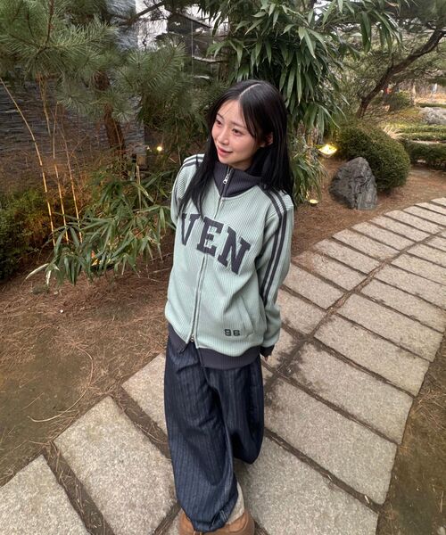 VENHIT(ベンヒット)の「VEN 96 ワッフル配色トラックトップ_ミント(その他トップス・レディース・ミント・MEDIUM/LARGE/X-LARGE)」の6枚目の写真