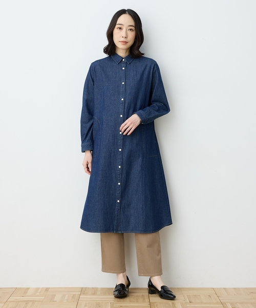 DECOY SINCE 1981（デコイシンスイチキュウハチイチ）の「【羽織としても楽しめる】デニムワンピース【ポケットあり】（ワンピース・レディース・ネイビー・9号/11号/13号）」の18枚目の写真