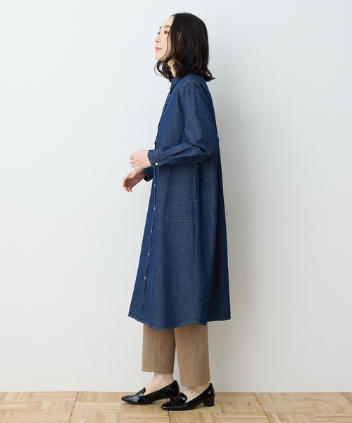 DECOY SINCE 1981（デコイシンスイチキュウハチイチ）の「【羽織としても楽しめる】デニムワンピース【ポケットあり】（ワンピース・レディース・ネイビー・9号/11号/13号）」の19枚目の写真