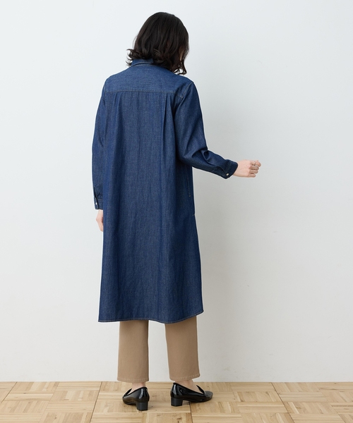 DECOY SINCE 1981（デコイシンスイチキュウハチイチ）の「【羽織としても楽しめる】デニムワンピース【ポケットあり】（ワンピース・レディース・ネイビー・9号/11号/13号）」の20枚目の写真