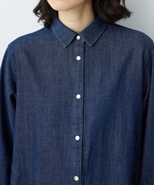 DECOY SINCE 1981（デコイシンスイチキュウハチイチ）の「【羽織としても楽しめる】デニムワンピース【ポケットあり】（ワンピース・レディース・ネイビー・9号/11号/13号）」の5枚目の写真