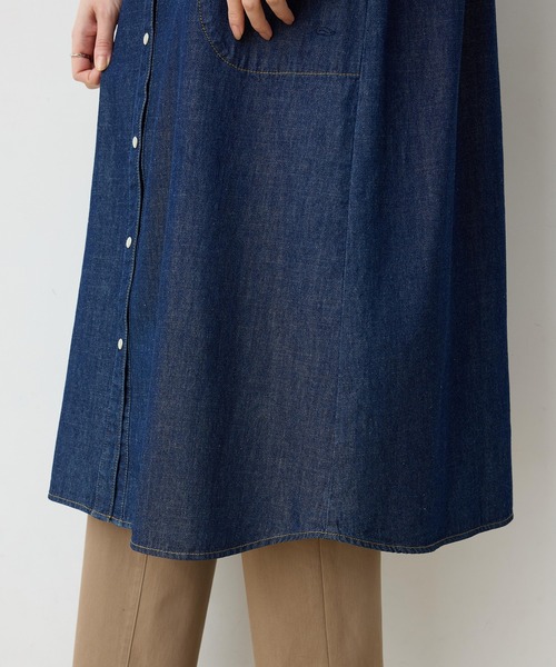 DECOY SINCE 1981（デコイシンスイチキュウハチイチ）の「【羽織としても楽しめる】デニムワンピース【ポケットあり】（ワンピース・レディース・ネイビー・9号/11号/13号）」の8枚目の写真