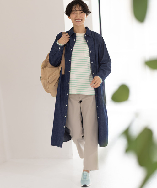 DECOY SINCE 1981（デコイシンスイチキュウハチイチ）の「【羽織としても楽しめる】デニムワンピース【ポケットあり】（ワンピース・レディース・ネイビー・9号/11号/13号）」の10枚目の写真