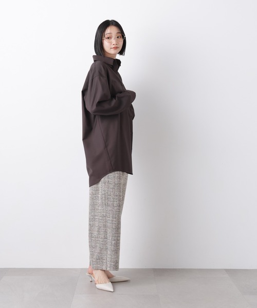 NANO universe(ナノユニバース)の「マシンウォッシャブルイージーケア オーバーシャツ(シャツ/ブラウス・レディース・ブラウン/ホワイト/ベージュ・FREE)」の17枚目の写真