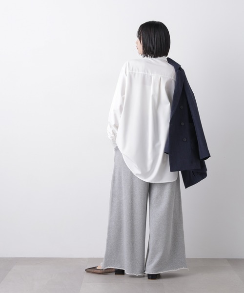 NANO universe(ナノユニバース)の「マシンウォッシャブルイージーケア オーバーシャツ(シャツ/ブラウス・レディース・ブラウン/ホワイト/ベージュ・FREE)」の8枚目の写真