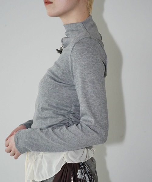 chuclla(チュクラ)の「カットアウトロングスリーブトップス chw26s128(Tシャツ/カットソー・レディース・ホワイト/グレー/ブラック・FREE)」の9枚目の写真