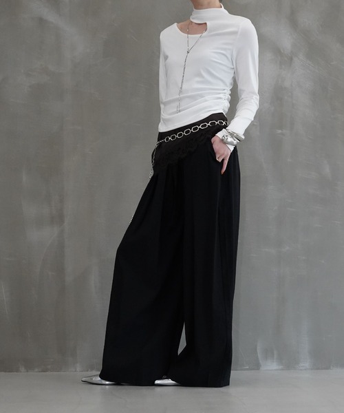 chuclla(チュクラ)の「カットアウトロングスリーブトップス chw26s128(Tシャツ/カットソー・レディース・ホワイト/グレー/ブラック・FREE)」の10枚目の写真