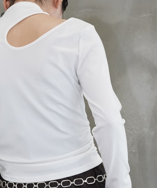 chuclla(チュクラ)の「カットアウトロングスリーブトップス chw26s128(Tシャツ/カットソー・レディース・ホワイト/グレー/ブラック・FREE)」の13枚目の写真