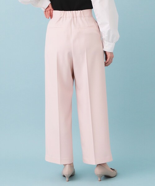 index（インデックス）の「フロントラップ風ハイウエストワイドパンツ【洗濯機OK/ストレッチ/イージーアイロン】（その他パンツ・レディース・ナチュラル/ネイビー/ピンク・36/38/40）」の8枚目の写真