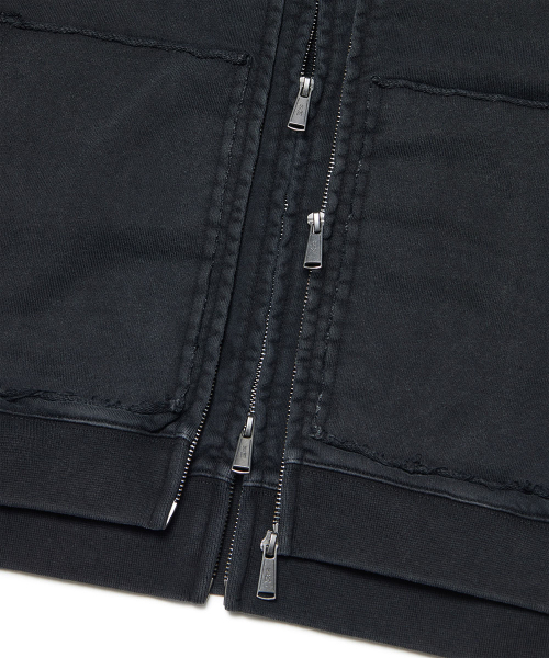 NOMANUAL(NOMANUAL)の「R.P LAYER HOODED ZIP-UP - WASHED BLACK(パーカー・レディース・その他・LARGE/MEDIUM/SMALL/X-LARGE)」の5枚目の写真